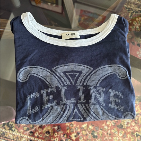 Celine 70s logo tee. Lightly used. Great condition. - Picture 1 of 7